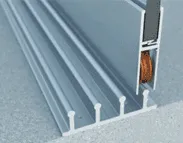 HSGlass 20 Clear anodised floor track